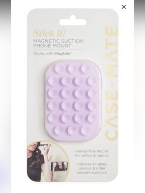 Case-Mate Stick It! MagSafe Suction Phone Mount, Stardust / Hands Free / NIB